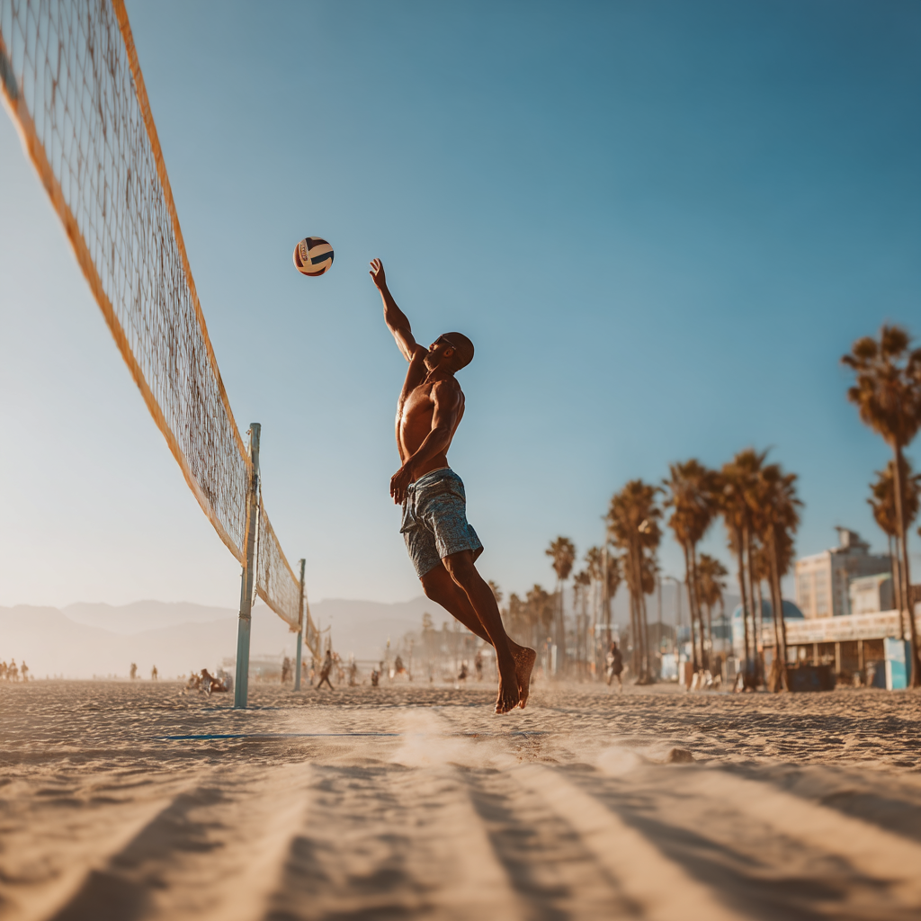Man Spiking Ball